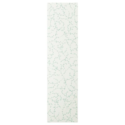 Porte de rangement Linneberg de couleur crème avec motif floral vert.
