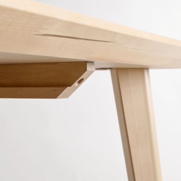 LISABO Bureau, plaqué frêne, 128x65 cm