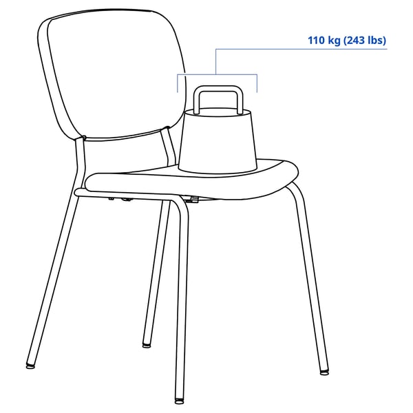 LISABO / VIHALS Table et 4 chaises, plaqué frêne/vert Tibbleby gris vert, 105 cm