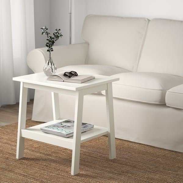 LUNNARP Table d'appoint, blanc, 55x45 cm IKEA Belgique