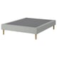 LYNGÖR Sommier tapisser à lattes, pieds inclus/Tibbleby beige/gris, 140x200 cm