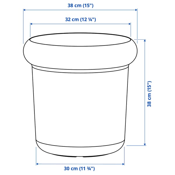 MÅBÄRSBUSKE Pot, extérieur/blanc cassé, 32 cm