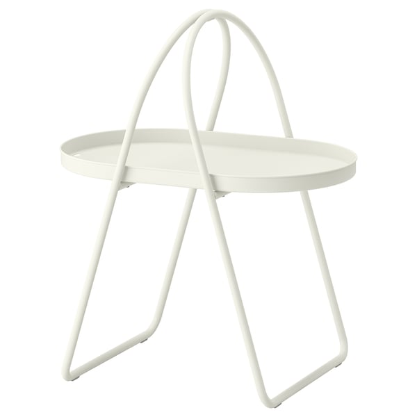 MÅBÄRSSKÄR Table basse, extérieur intérieur/blanc, 61x41 cm