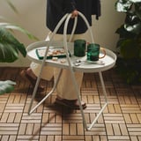 MÅBÄRSSKÄR Table basse, extérieur intérieur/blanc, 61x41 cm