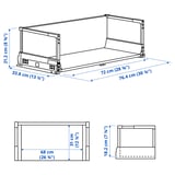 Illustration avec les mesures du produit : MAXIMERA.