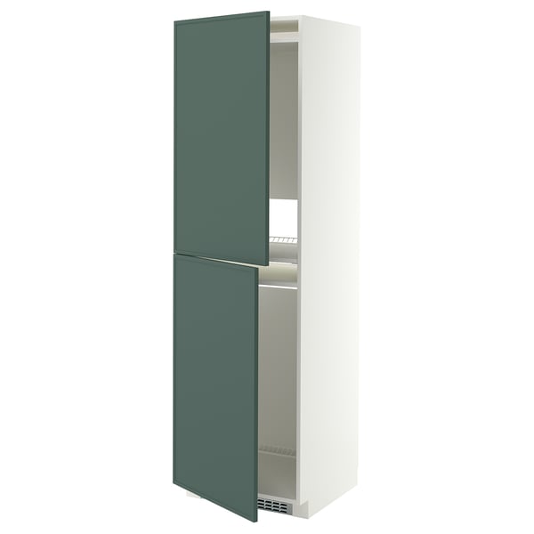 METOD Armoire pour réfrig./congélateur, blanc/Aspudden gris-vert foncé, 60x60x200 cm