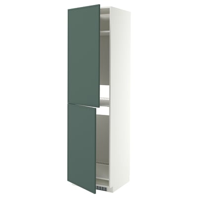 METOD Armoire pour réfrig./congélateur, blanc/Aspudden gris-vert foncé, 60x60x220 cm