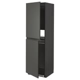 Armoire de cuisine moderne gris foncé avec deux portes et étagères, faisant partie du système METOD.