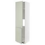 Armoire de cuisine METOD verte avec étagères réglables.
