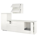 METOD Cuisine, blanc/Veddinge blanc, 307x60x227 cm