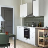 METOD Cuisine, blanc/Veddinge blanc, 186x60x227 cm