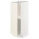 Armoire METOD blanc cassé avec bords biseautés, rectangulaires, étagères réglables.