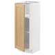 Armoire en placage de chêne Weishardware METOD : blanche, rectangulaire, porte simple, texture bois, étagères réglables.