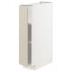 Meuble de cuisine METOD blanc avec porte beige, carré, étagère réglable.