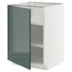 Une armoire de cuisine moderne nommée METOD avec des façades en kallarp gris-vert brillant. Il s’agit d’une forme carrée et d’un cadre robuste, promettant un design contemporain.
