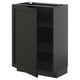 Armoire de cuisine METOD - noire, rectangulaire, en bois avec étagères réglables.