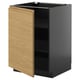 Armoire de cuisine moderne METOD avec cadre gris et porte en chêne clair, poignée minimaliste.