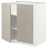 Armoire de cuisine METOD en beige avec étagères réglables.