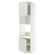 METOD Élément haut pr appareils encastrés, blanc/Aspudden gris clair, 60x60x220 cm
