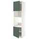 METOD Élément haut pr appareils encastrés, blanc/Aspudden gris-vert foncé, 60x60x220 cm