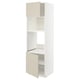 Armoire de cuisine METOD en beige avec deux étagères réglables et porte ouverte montrant l’intérieur.