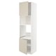 Armoire de cuisine METOD en beige avec deux étagères réglables, de forme haute et rectangulaire pour un rangement organisé.