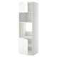 Armoire de cuisine METOD blanche, moderne, haute, avec étagères.