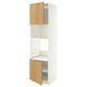 METOD Élément haut pr appareils encastrés, blanc/Sinarp plaqué chêne, 60x60x220 cm