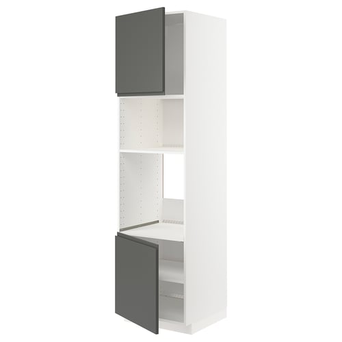 Meuble de cuisine METOD, gris foncé, blanc, carré, moderne.