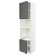 Une armoire de cuisine METOD blanche avec des portes gris foncé, mettant en valeur un design moderne.