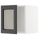 Armoire de cuisine Ikea METOD, cadre en bois teinté noir, forme rectangulaire.