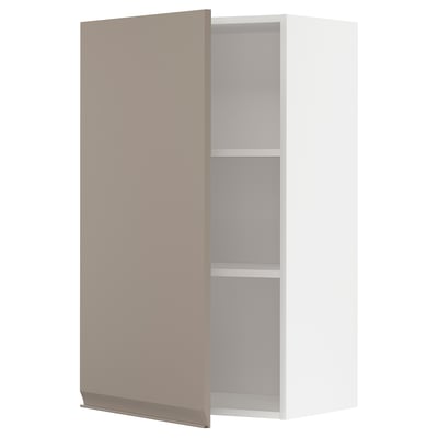 Armoire murale METOD avec porte upplöv gris-beige mat, design minimaliste.