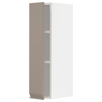 Meuble de cuisine METOD, gris-beige, design moderne, forme verticale avec finition mate.