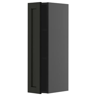 Armoire de cuisine METOD noire, rectangulaire au design moderne.