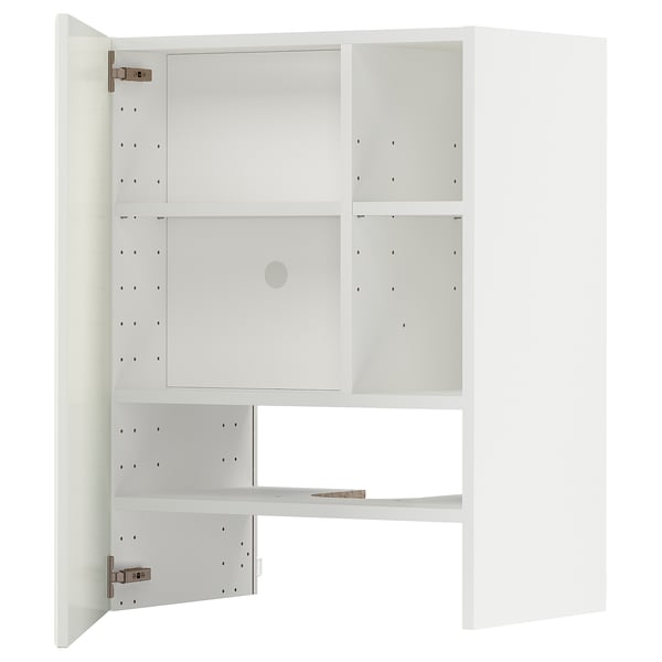 Armoire de cuisine METOD, blanc cassé, étagères réglables, design carré.