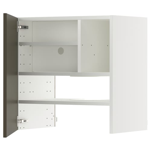 Armoire de cuisine METOD blanche avec trois étagères réglables.