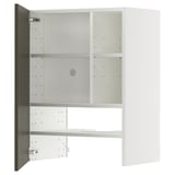 Armoire murale METOD, blanche, rectangulaire, étagère réglable, support de porte gauche/droite.