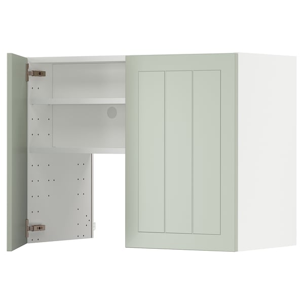 Armoire de cuisine METOD - verte, rectangulaire, en bois, étagères réglables.