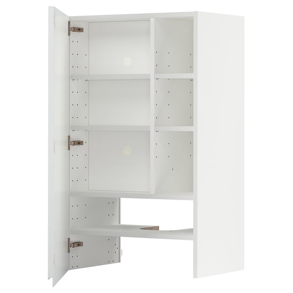 Armoire de cuisine blanche METOD avec étagères réglables, design minimaliste.