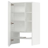 Armoire de cuisine blanche METOD avec étagères réglables, design minimaliste.
