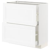Armoire de cuisine ikea METOD blanche avec tiroirs.