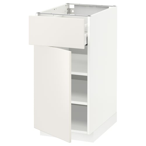 Armoire METOD : blanche, design moderne, tiroir unique, finition élégante.