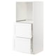 Armoire de cuisine METOD blanche avec tiroirs coulissants et étagère réglable.