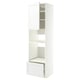 METOD / MAXIMERA Élément haut pr appareils encastrés, blanc Enköping/blanc effet bois, 60x60x220 cm