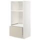 Meuble de cuisine METOD blanc avec tiroir beige.