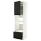 Armoire murale blanche moderne avec tiroirs et porte noirs.