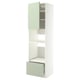 Armoire de cuisine METOD en vert avec tiroirs et étagères.