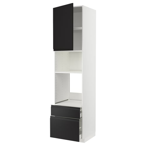 Meuble de cuisine METOD avec tiroir et portes upplöv noir mat.