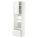 Armoire de cuisine METOD blanche à haute brillance avec tiroir et étagères.