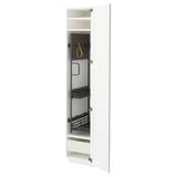 Armoire de cuisine ouverte blanche METOD avec étagères et tiroirs. Compartiments de rangement encastrés et étagères réglables.